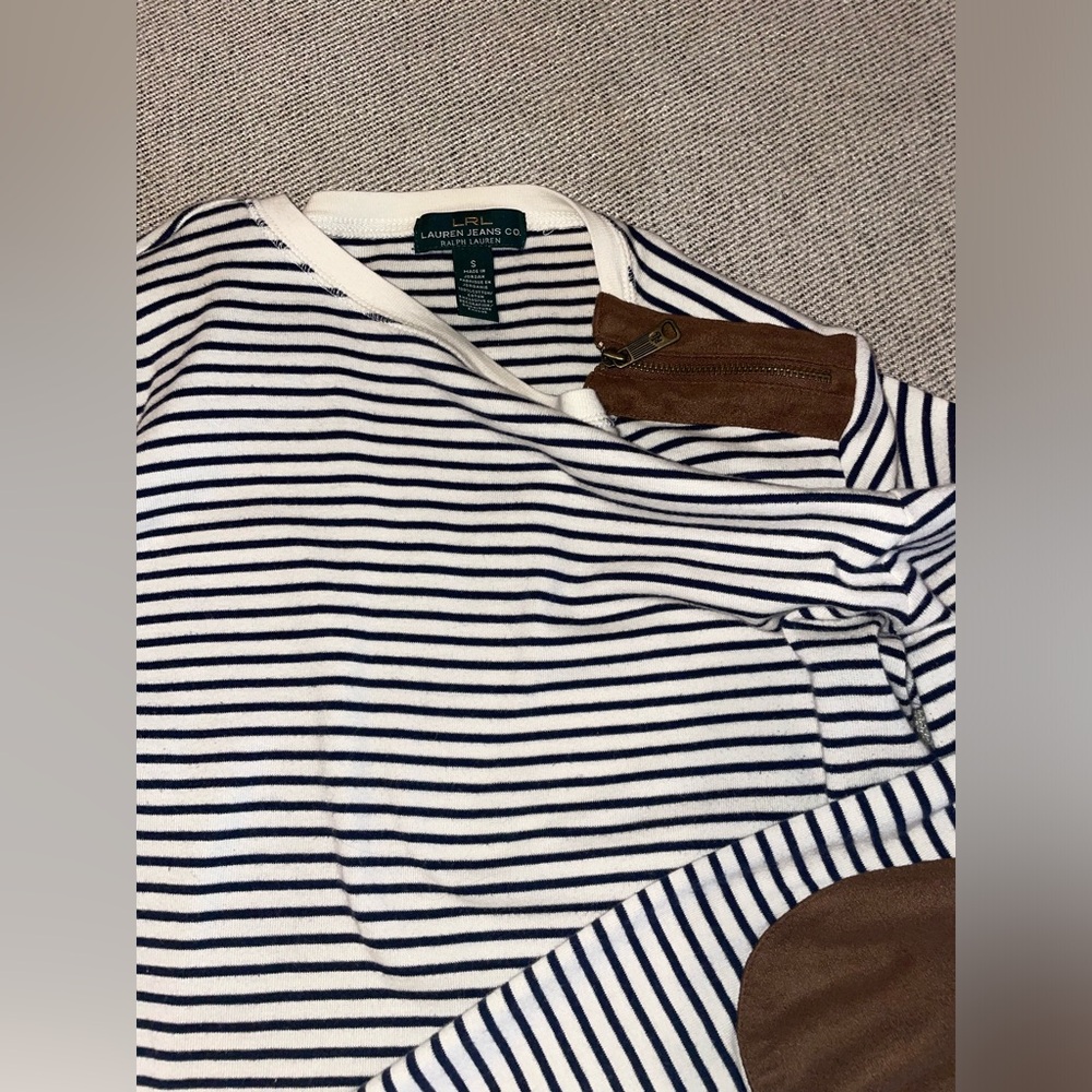 Lauren Jeans Co Stripped Equestrian Top
